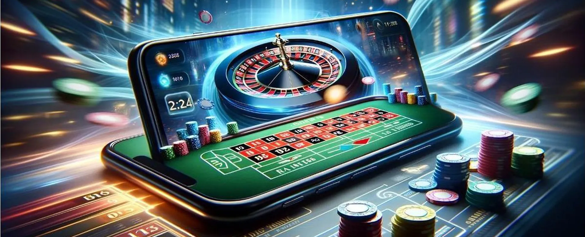 Dynamic image representing bet365 blog with online betting and casino elements
